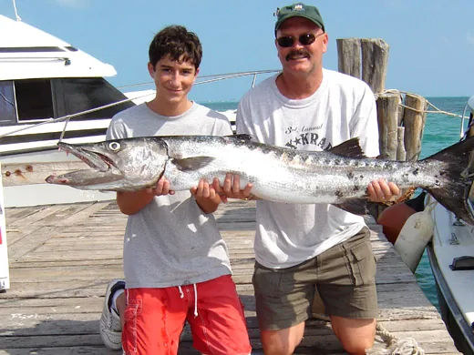 Big Barracuda caught on a Cancun fishin gcharter
